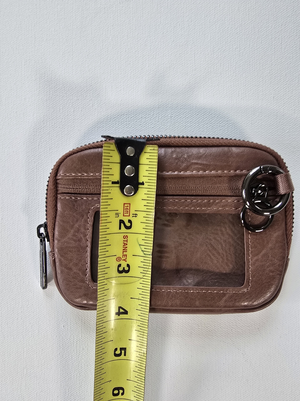 Iris & Rainbow Brown Vegan  Leather Zip Wallet RFID - Picture 3 of 5